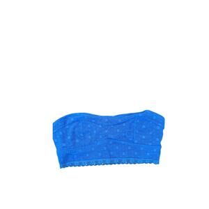Gilly Hicks Cobolt Blue Bandeau Lace Flower Top Size M